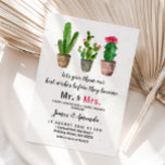 Cactus Couple Shower Mr. och Mrs Cactus Blommigt Inbjudningar<br><div class="desc">Cactus Couple Shower Mr. och Mrs. i Mexikanska Fiesta Stil kan anpassas till vilken tillfälle som helst.</div>