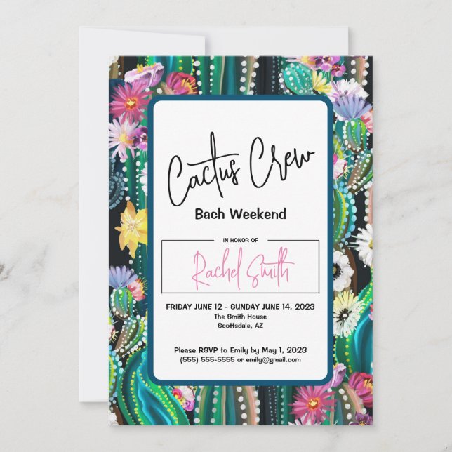 Cactus Crew - Sista chansen-inbjudan Inbjudningar (Framsida)