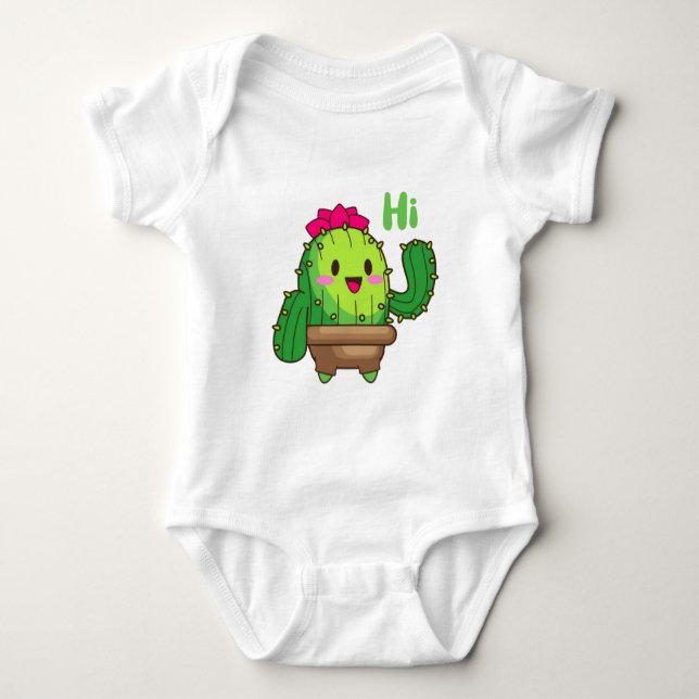 Cactus Cuddles - Baby Bodykostym T Shirt (Framsida)