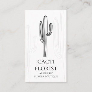 Cactus Desert Flower Abstrakt Lodrät Cacti Visitkort