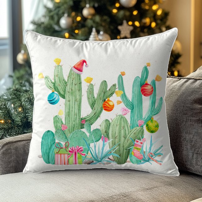Cactus Desert Helgdag jul Southwest Decor Kudde (Skapare uppladdad)