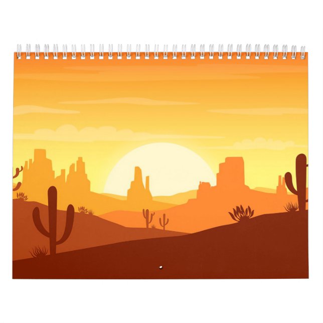 Cactus Desert liggande Kalender (Omslag)