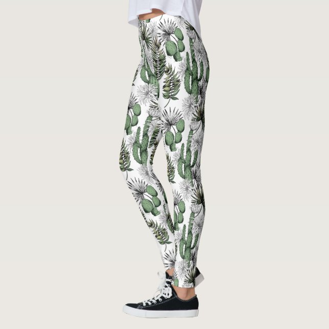 Cactus Desert Mönster Leggings (Vänster)