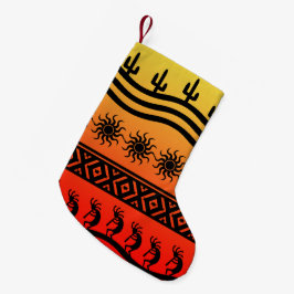 Cactus Desert Sunset Kokopelli Southwest jul Liten Julstrumpa