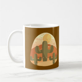Cactus Desert With Sun Kaffemugg