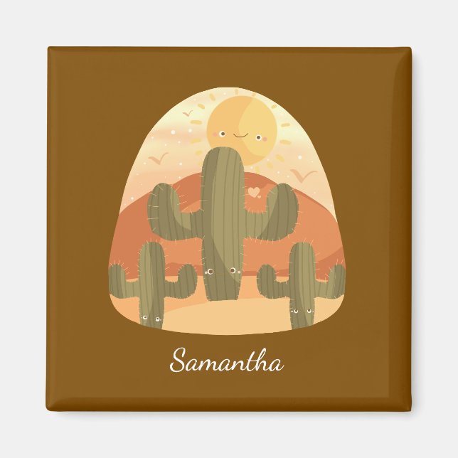 Cactus Desert With Sun Magnet (Framsidan)
