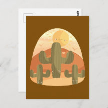 Cactus Desert With Sun