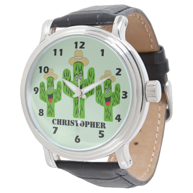 Cactus Design Armbandsur (Vinklad)