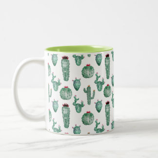 Cactus Design, Coffee Mugg, Anpassade Två-Tonad Mugg