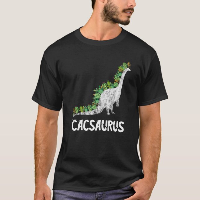Cactus Dinosaurs Cacti Herbivore Funny Brachiosaur T Shirt (Framsida)