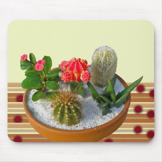 Cactus Dish Garden #1 Mousepad Musmatta (Framsidan)