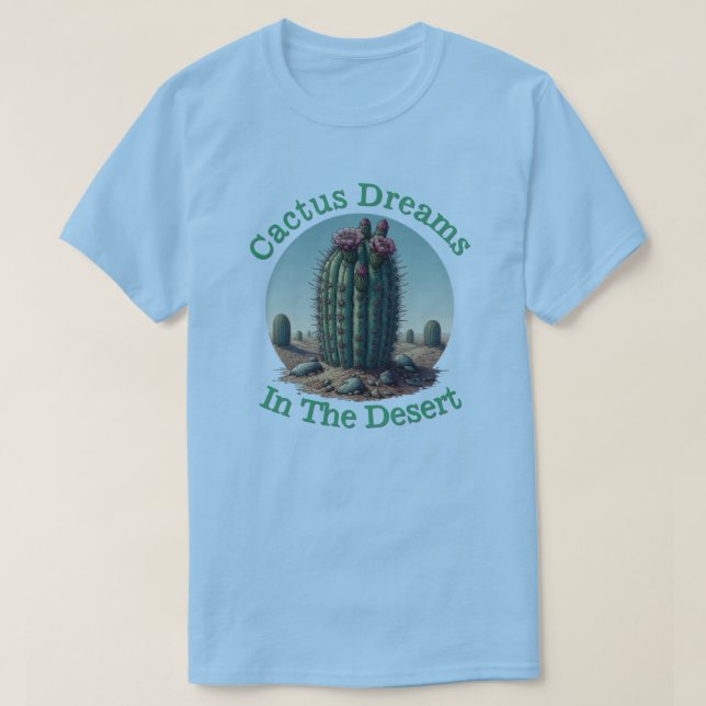 Cactus Dream i öknen T Shirt (Design framsida)