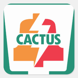 Cactus Elva Bell 1 designad av Robitussin Fyrkantigt Klistermärke