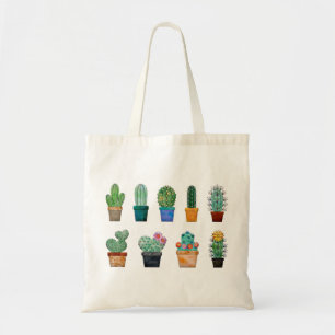 Cactus et petites plantes Tote bag Tygkasse