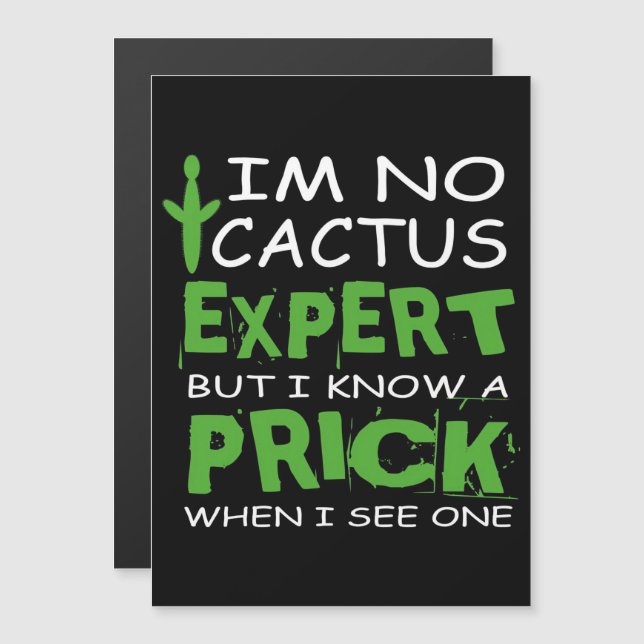 Cactus Expert Magnetisk Inbjudningskort (Fram/baksida)