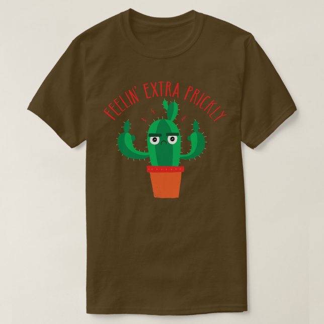 Cactus Extra Prickly T Shirt (Design framsida)