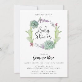 Cactus, fiesta Baby dusch Inbjudningar