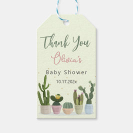 Cactus Fiesta Baby Shower Gift-Märkre Presentetikett