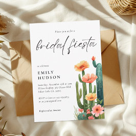 Cactus Fiesta Blommigt Möhippa Inbjudningar