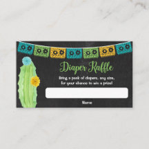 Cactus fiesta colorful babyduschdiaper raffle