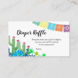 Cactus Fiesta Diaper Raffle Card Tilläggskort