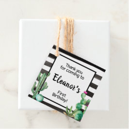 Cactus Fiesta Favor Favor Tag Födelsedagsfest Boy Gåvor Etiketter