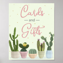 Cactus Fiesta-kort och gåvor Poster