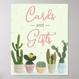 Cactus Fiesta-kort och gåvor Poster