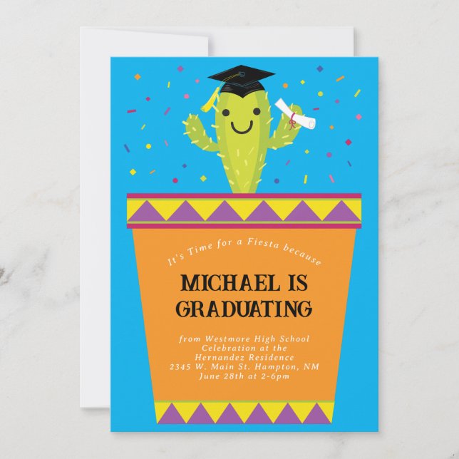 Cactus Fiesta Studentfest-inbjudan Inbjudningar (Framsida)