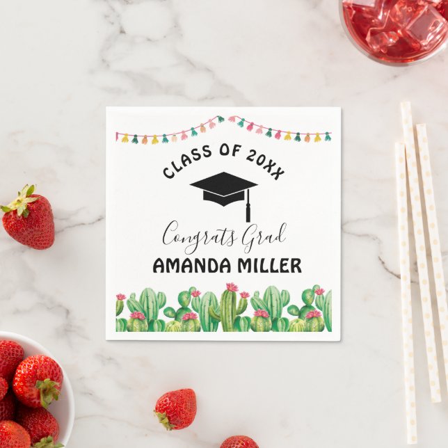 Cactus fiesta Studentfest pappra blöjor Pappersservett (Insitu)