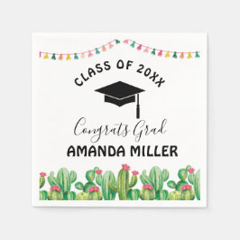 Cactus fiesta Studentfest pappra blöjor Pappersservett