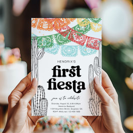 Cactus First Fiesta Birthday-inbjudan Inbjudningar