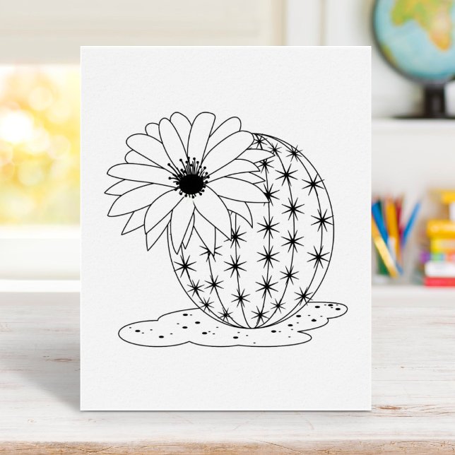 Cactus Flower Coloring Page Poster (Skapare uppladdad)