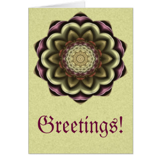 Cactus Flower Kaleidoscope Mandala OBS Kort