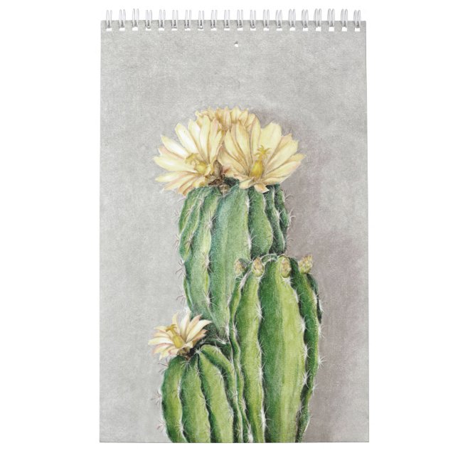 Cactus Flower-målning Kalender (Omslag)
