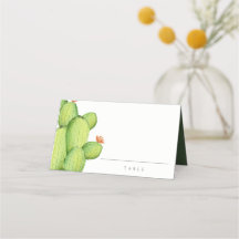 CACTUS FLOWER MONOGRAM FÖR grönt VATTENFÄRGSKRIVAR