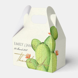 CACTUS FLOWER MONOGRAM FÖR grönt VATTENFÄRGSKRIVAR Presentaskar