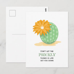 Cactus Flower - Prickiga Citat Vykort