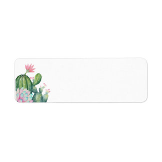 Cactus Flower-Returetiketter Returadress Etikett