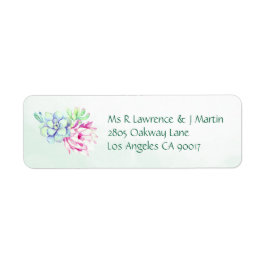 Cactus Flower & Succulents Returadress Etikett