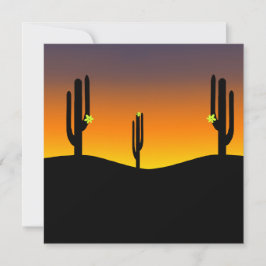 Cactus Flower Sunset Inbjudningar