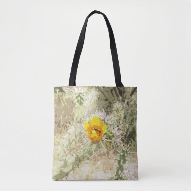 Cactus Flower Tote Bag Tygkasse (Framsida)