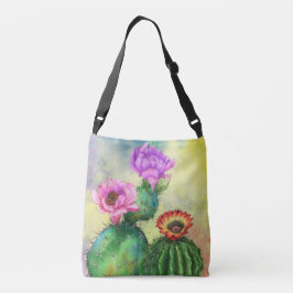 Cactus Flowers Crossbody Bag vacker Cacti Axelväska
