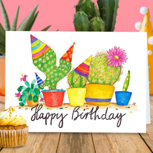 Cactus födelsedagsgratulationskort av Nicole Janes Kort