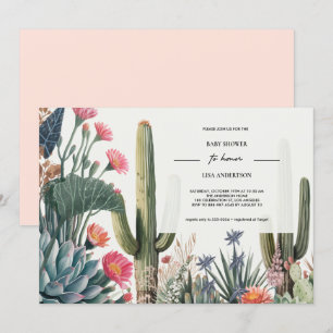 CACTUS FOLIAGE BABY SHOWER INBJUDNINGAR
