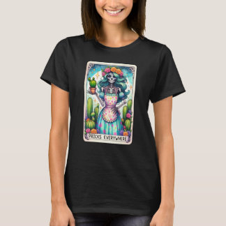 Cactus Funny Tarot Card-prickar överallt T Shirt