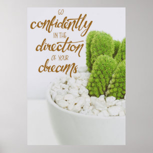 Cactus gå med tillförsikt poster