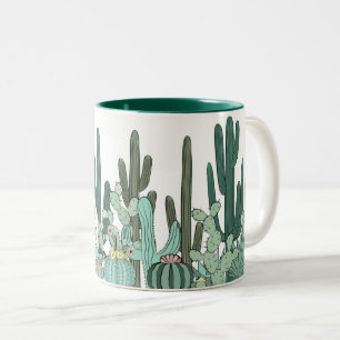 Cactus Garden Art Två-Tonad Mugg