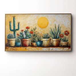 Cactus Garden in Pots Poster