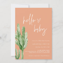 Cactus Gender Neutral Desert Hej Baby Shower Inv Inbjudningar